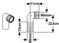 Колено для унитаза Geberit 366.061.16.1 Черный — фото 3, Прочие комплектующие для слива и канализации