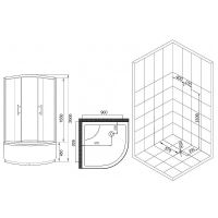 Товар: Душевой уголок Esbano ESR-8020 90x90 ESUGR8020 профиль Хром стекло рифленое - фото 13 Душевой уголок Esbano ESR-8020 90x90 ESUGR8020 профиль Хром стекло рифленое — фото 13, Душевые уголки четверть круга