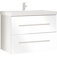 Товар: Тумба под раковину Marka One Mix 70П с ручками Белая глянцевая - фото 1 Тумба под раковину Marka One Mix 70П с ручками Белая глянцевая — фото 1, Тумбы под раковину