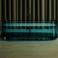 Ванна из полиэфирной смолы Abber Kristall 170х75 AT9708Aquamarin Бирюзовая без гидромассажа — фото 1, Ванны