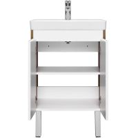 Товар: Тумба под раковину Aquaton Сканди Doors 55 1A278801SDZ90 Белый глянец, Дуб рустикальный - фото 3 Тумба под раковину Aquaton Сканди Doors 55 1A278801SDZ90 Белый глянец, Дуб рустикальный — фото 3, Мебель для ванной