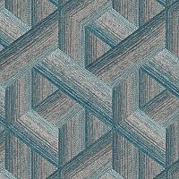 Обои Alessandro Allori Barbara 2606-7 Винил на флизелине (1,06*10,05) Бирюзовый/Синий, Геометрия — фото 1, Обои для стен
