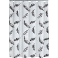 Штора для ванны Ridder Romantic 180х200 3102310 Белая Черная — фото 1, Шторы для ванной