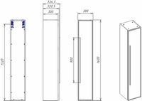 Шкаф пенал La Fenice Elba 30 FNC-05-ELB-B-30 подвесной Белый матовый — фото 7, Мебель для ванной