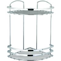 Полка корзина Tekno-tel LM008 угловая Хром — фото 1, Полки для ванной и душа