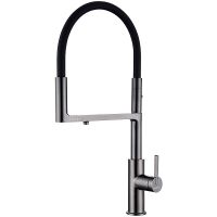 Смеситель для кухни Paulmark Tornado To213402-GB Черный глянцевый — фото 1, Смесители для кухни