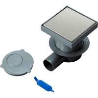 Душевой трап Logan L005-100 306895 с решеткой Нержавеющая сталь / под плитку — фото 1, Трапы для душа