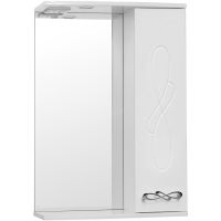 Зеркало со шкафом Style Line Венеция 55 С с подсветкой Белый глянец — фото 1, Мебель для ванной