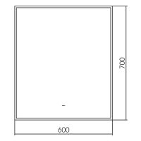 Зеркало Silver Mirrors Spell Black 60 LED-00002972 с подсветкой Черное с бесконтактным выключателем — фото 17, Мебель для ванной