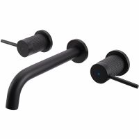 Смеситель для раковины Vincea Groove VBFW-4G1MB Черный матовый — фото 1, Смесители для раковины