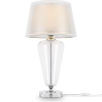 Товар: Настольная лампа Maytoni Table Floor Verre Z005TL-01CH Белая Прозрачная Хром - фото 2 Настольная лампа Maytoni Table Floor Verre Z005TL-01CH Белая Прозрачная Хром — фото 2, Настольные лампы