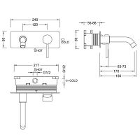 Смеситель для раковины Timo Saona Золото матовое арт-2371/17SM — фото 2, Смесители для раковины