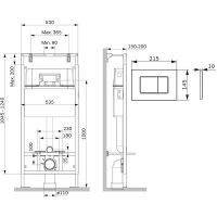Инсталляция AM.PM MasterFit I012710.0231 для унитаза с клавишей смыва Хром матовый — фото 5, Инсталляции для унитазов