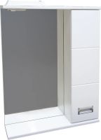 Зеркало со шкафом DIWO Дмитров 60 R СО-Дм04060-011П с подсветкой Белое — фото 5, Мебель для ванной