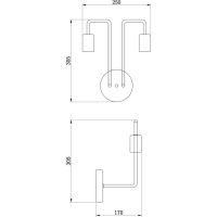Товар: Настенный светильник Maytoni Loft Gilbert T532WL-02B Черный - фото 6 Настенный светильник Maytoni Loft Gilbert T532WL-02B Черный — фото 6, Светильники