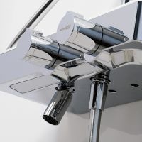 Душевая система WasserKRAFT A113.118.127.CH Thermo с термостатом Хром Белая — фото 7, Душевые стойки