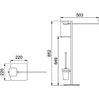 Напольная стойка Timo Selene 17085/17 Золото матовое — фото 2, Стойки - набор держателей