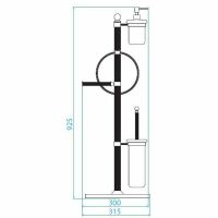 Напольная стойка Cezares Olimp OLIMP-WBD-01-M Хром — фото 2, Стойки - набор держателей