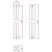 Стальной радиатор Сунержа Эстет-11 00-0302-1202 2 секции Хром — фото 4, Радиаторы отопления