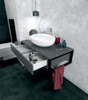 Тумба под раковину 1MarKa Grunge Loft 90П У85849 подвесная Бетон темно-серый — фото 2, Тумбы под раковину