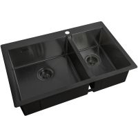 Кухонная мойка ZorG Light Grafit ZL R 780-2-510-L GRAFIT Графит — фото 1, Кухонные мойки