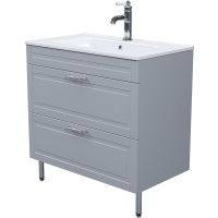 Тумба с раковиной Iddis Oxford 80 OXF80L0I95K Светло-серая — фото 2, Тумбы с раковиной