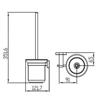 Ершик для унитаза Kaiser KH-2016 Хром — фото 2, Ершики для унитаза