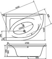Товар: Акриловая ванна Excellent Aquarella 170x110 L WAEX.ARL17WH без гидромассажа - фото 3 Акриловая ванна Excellent Aquarella 170x110 L WAEX.ARL17WH без гидромассажа — фото 3, Ванны