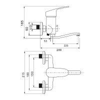 Смеситель для ванны WesnaArt Ocean OCE12-321 универсальный Хром — фото 3, Смеситель для ванны