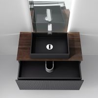 Тумба под раковину Jorno Strong 100 Str.01.100/P/A подвесная Антрацит — фото 6, Тумбы под раковину