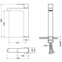 Смеситель для раковины Aquatek Оберон Черный матовый арт-AQ1204MB — фото 6, Смесители для раковины