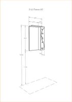 Зеркало со шкафом Aquaton Лиана 60 R 1A162702LL01R с подсветкой Белое — фото 2, Зеркальные шкафы в ванную