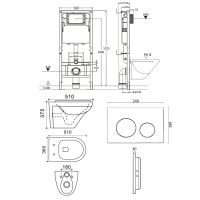 Товар: Комплект унитаза с инсталляцией Agger ATI06100+APB100 с сиденьем Микролифт и клавишей смыва Хром глянцевый - фото 6 Комплект унитаза с инсталляцией Agger ATI06100+APB100 с сиденьем Микролифт и клавишей смыва Хром глянцевый — фото 6, Комплекты унитаз + инсталляция