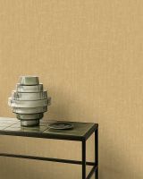 Обои Grandeco Cumaru CU 1405 Винил на флизелине (0,53*10,05) Коричневый/Золото, Штукатурка/Под дерево — фото 3, Обои для стен