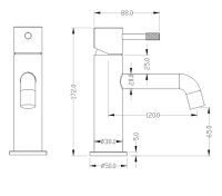 Товар: Смеситель для раковины Boheme Uno 461-MG Золото матовое - фото 2 Смеситель для раковины Boheme Uno 461-MG Золото матовое — фото 2, Смесители
