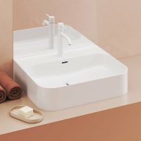 Раковина Ravak Ceramic Slim Wall R 55 XJX01155006 Белая — фото 4, Раковины накладные