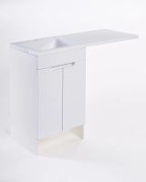 Тумба с раковиной Orange Optima 110 OPD-110TUW+RAL Белый глянец — фото 5, Тумбы с раковиной