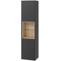 Шкаф пенал Excellent Tuto 40 MLEX.0201.400.GRBL подвесной Серый Дуб — фото 1, Мебель для ванной