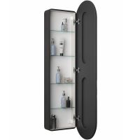 Зеркальный шкаф Континент Elmage black LED 45 МВК048 с подсветкой Черный — фото 3, Пеналы для ванной комнаты