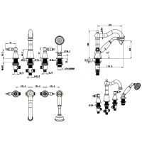 Товар: Смеситель на борт ванны Boheme Royal Cristal 391-Royal/CRST Бронза - фото 3 Смеситель на борт ванны Boheme Royal Cristal 391-Royal/CRST Бронза — фото 3, Смесители