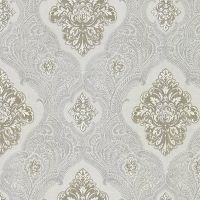 Обои Decori-Decori Mirabilia 83416 Винил на флизелине (1,06*10,05) Бежевый, Дамаск — фото 1, Обои для стен