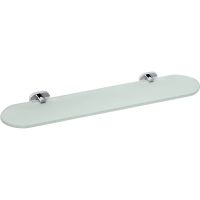 Стеклянная полка Bemeta Oval 118402031 Хром — фото 1, Полки для ванной и душа