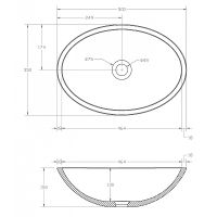 Раковина-чаша Abber Kristall 50 AT2802Opal Коричневая — фото 5, Раковины накладные