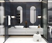 Керамогранит Laparet Cast Navy темно-синий полированный 60х60 см — фото 2, Керамогранит