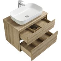 Тумба под раковину Aquaton Либерти 75 1A279501LYC70 подвесная Дуб эльвезия — фото 15, Тумбы под раковину