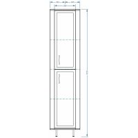 Шкаф пенал Stella Polar Концепт 30 угловой Белый арт-SP-00000147 — фото 5, Пеналы для ванной комнаты
