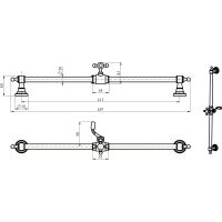 Душевая штанга Boheme Imperiale 417 Золото — фото 2, Душевое оборудование. Душевая программа