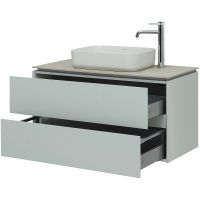 Тумба под раковину Allen Brau Infinity 100 1.21003.PWM подвесная Папирус матовый — фото 13, Тумбы под раковину