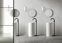 Керамогранит Vitra Micro Cement Светло-серый Матовый R10A Ректификат K947891R0001VTER 60х120 см — фото 2, Керамогранит