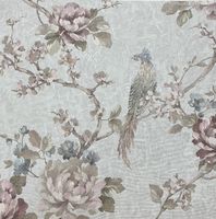 Обои Prima Italiana Ducale 80206 Винил на флизелине (1,06*10,05) Серый/Бежевый/Розовый, Цветы/Птицы — фото 3, Обои для стен